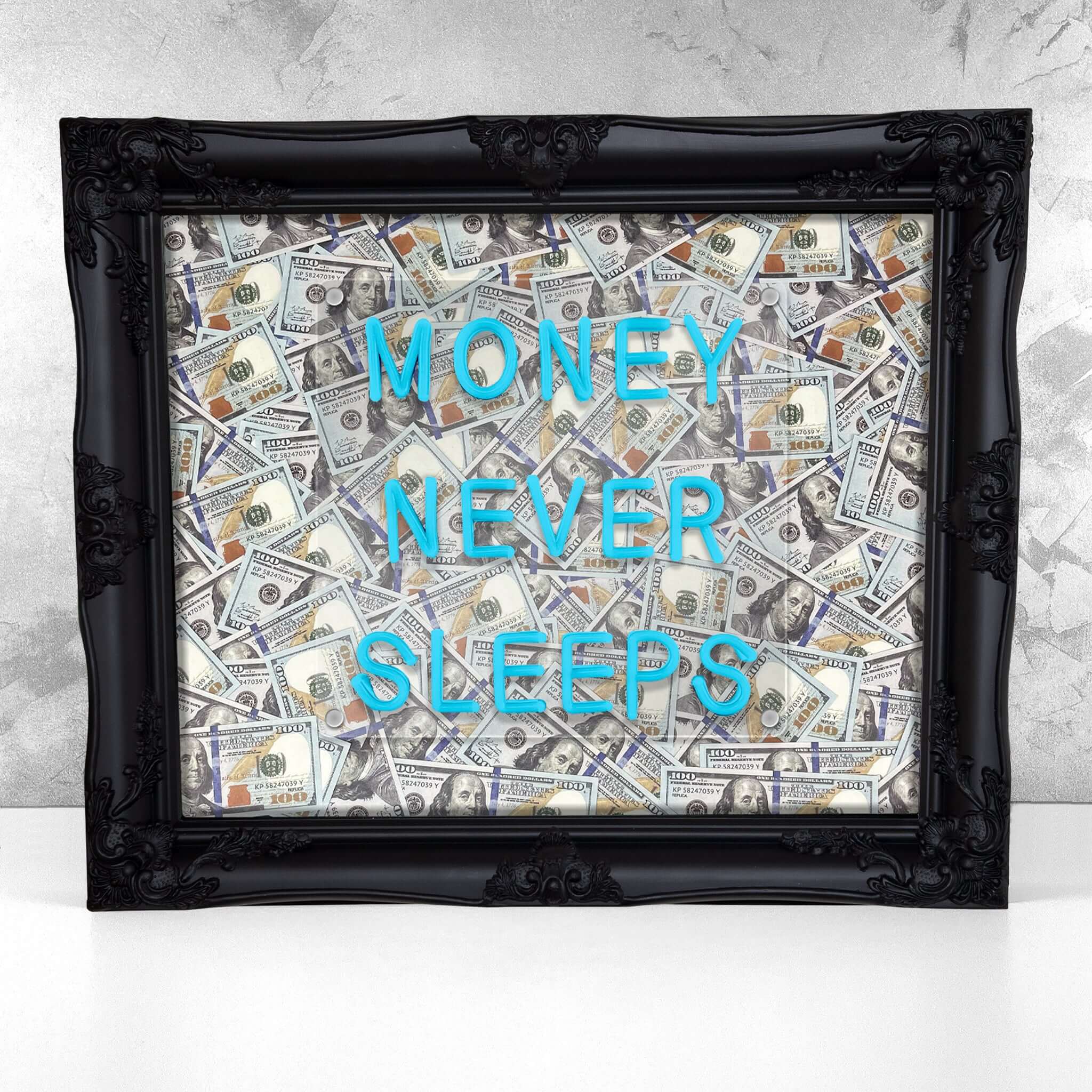 Money Never Sleeps V2 LED frame - USD - Image 2