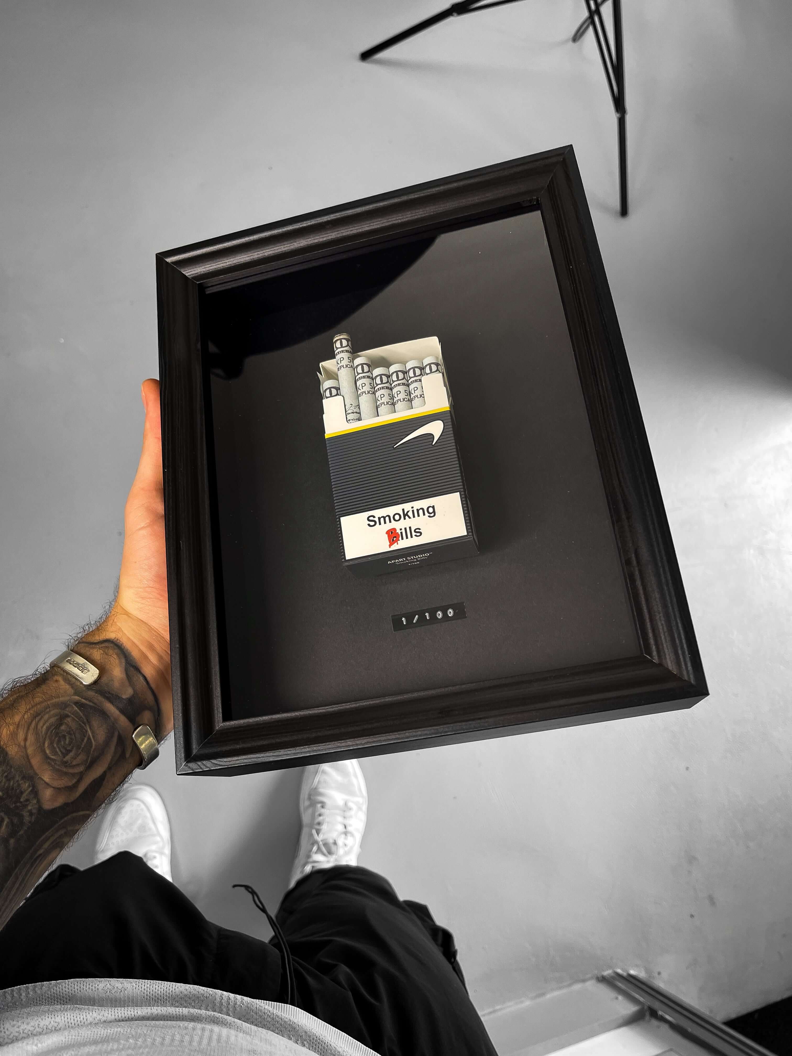 Newport Charcoal 'Smoking Bills' Artwork - Image 2